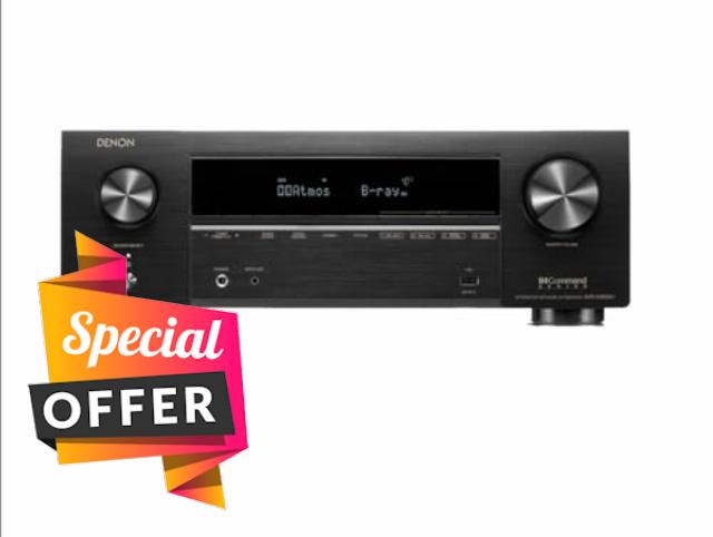 Denon AVR-X1800H 8K 7.2ch Stereo AV Receiver with HEOS Built in with an Additional 1 Year Coverage (2023)