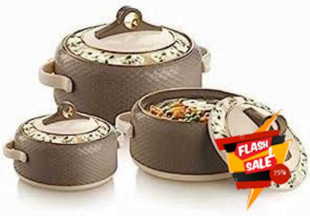Casserole Thermoware Serving Microwave Safe Stainless Steel Hot Cold Food Insulated Casserole Double Wall Hot Pot Jumbo Set of 3 Dark Brown