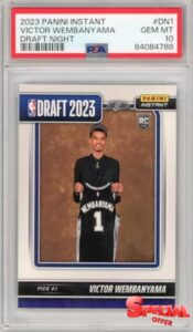 Graded 2023 Panini Instant Victor Wembanyama #DN1 Draft Night Rookie RC Basketball Card PSA 10 Gem Mint