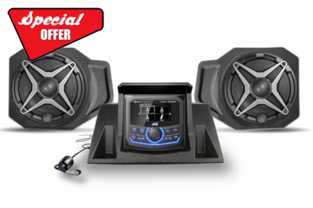 SSV Works 240-RG4-2A1 Weatherproof Audio Kit with MR3 Receiver and 6.5" Speakers Compatible with Polaris Ranger XP1000 2018-2024
