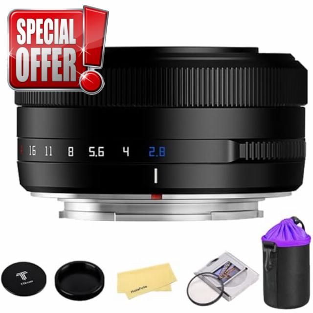TTARTISAN AF 27mm F2.8 APS-C Frame Auto Focus Fast and Stable Clicked Aperture Ring Fuji X Mount for Fujifilm X-A1 X-A10 X-A2 X-A3 X-A5 X-A7 X-M1 X-H1 X-H2 X-T1 X-T10 X-T2 X-T20 X-T30 X-T3 X-T4 X-T5