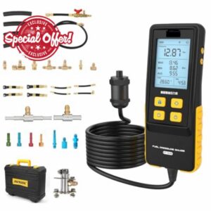 QPKING Fuel Pressure Testers Gauge PT635 Fuel Pressure Gauge Kit 0-426PSI Fuel Injection Pressure Tester