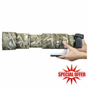 FUJING Waterproof Lens Camouflage Coat for Canon RF 200-800mm F6.3-9 Camera Lens Rain Cover Protection Sleeve Guns Case Clothing -Reed
