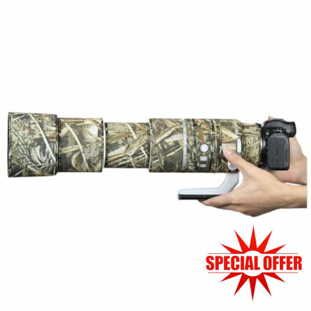 FUJING Waterproof Lens Camouflage Coat for Canon RF 200-800mm F6.3-9 Camera Lens Rain Cover Protection Sleeve Guns Case Clothing -Reed