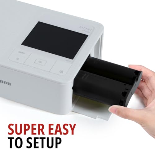 Instant Portable Photo Printer 4x6 Prints - iPhone/Phone Picture Printer Bundle + KP-108IN Color Ink/108 Paper Set + Fiber Cloth