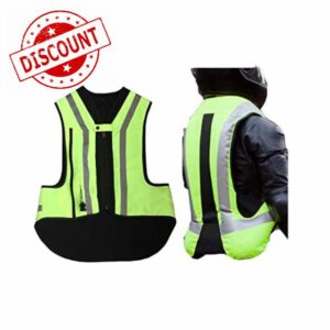 LMLTOP Motorcycle Airbag Vest Reflective Racing Inflatable Air Vest Motorcycle Vest With 3D Mesh Design