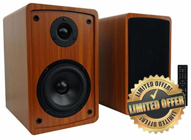 Rockville ELITE-5C V2 Classic Wood 800w Home Theater 5.25" Bluetooth Bookshelf Speakers