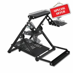 Marada Foldable Racing Wheel Stand Flight Sim Cockpit Compatible with Logitech