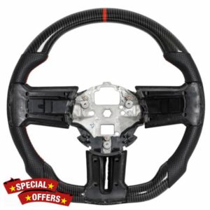 Hydro Dip Carbon Fiber Steering Wheel Fit For Ford Mustang 2012-2014 GT500 Replacement Car Accessories-JIANGGAI