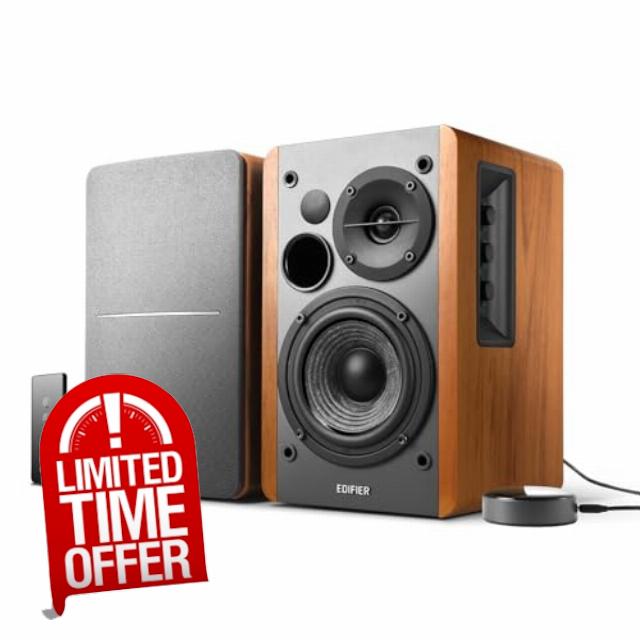 Edifier Powered Bookshelf Speakers R1280T with WiiM Mini AirPlay2 Wireless Wi-Fi Audio Streamer