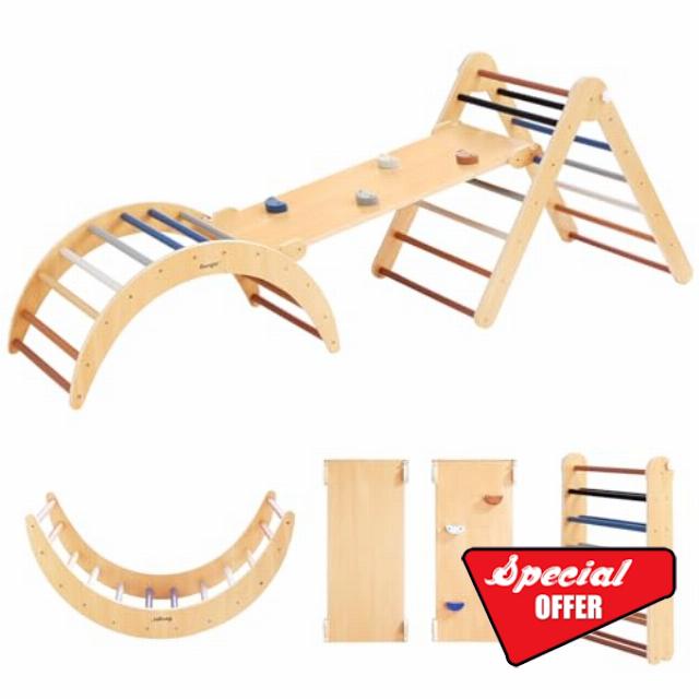 Beright 5 In1 Pikler Triangle Gym
