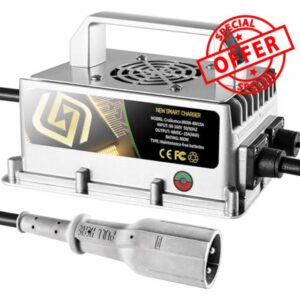 Croliumcx 48Volt 15Amp Aluminum Casting Wide Voltage Golf Cart Battery Charger Matching 3-pin Gray Original One-Piece Plug Charges The Battery of ClubCar DS/Precedent Golf Carts