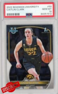 Graded 2022 Topps Bowman University Caitlin Clark #50 Rookie RC Basketball Card PSA 10 Gem Mint