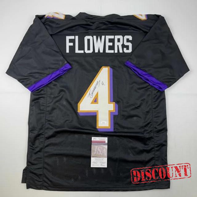 Autographed/Signed Zay Flowers Baltimore Black Football Jersey JSA COA