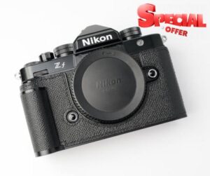 Camera Specialized Genuine Leather Half Case for Nikon Zf 【Handcrafted by Iborrys】 Top Layer Cowhide Body+Metal Base Plate+Hand Shank 3-in-1 Design (Black)