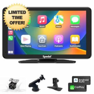 Spedal Portable Car Stereo Compatible with CarPlay and Backup Camera