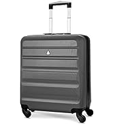 Aerolite Lightweight 55cm Hard Shell 34L Travel Carry On Hand Cabin Luggage Suitcase 4 Wheels, Ap...