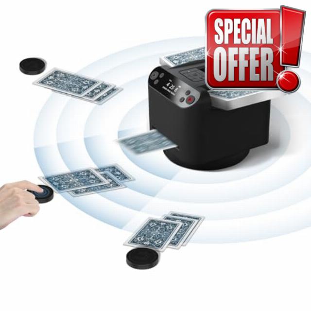 CARDSPIN 2-in-1 Automatic Card Shuffler and Dealer Machine