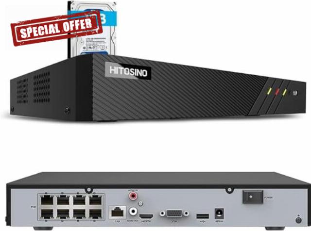 4K 8CH NVR with Pre-Installed 2TB HDD