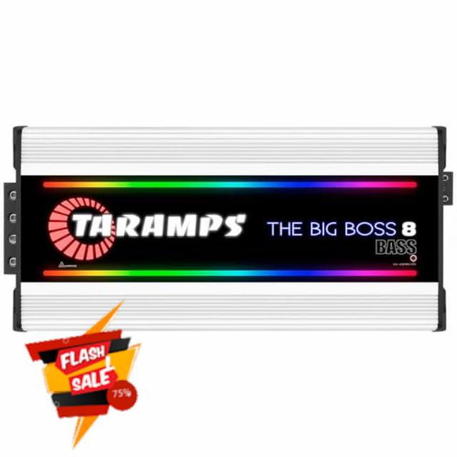 Taramps The Big Boss 8 Bass Amplifier 0.5 to 2 Ohms 8000 Watts RMS 108 RGB Effects