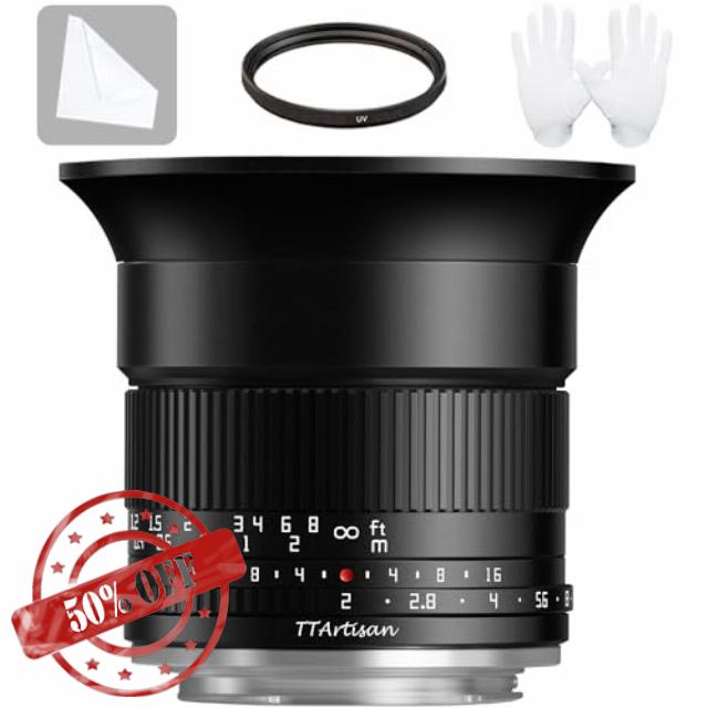 TTartisan 10mm F2.0 Lens Ultra-Wide Angle Lenses with 105° Angle of View