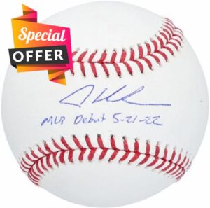 Adley Rutschman Baltimore Orioles Autographed Baseball with "MLB Debut 5-21-22" Inscription - Autographed Baseballs