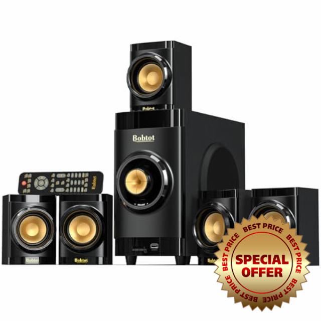 Surround Sound Systems 5.1 Home Theater System Speakers for TV Subwoofer with HDMI ARC Optical Bluetooth Input Stereo Home Audio Wired Speakers System for 4K TV Ultra HD AV DVD FM Radio USB
