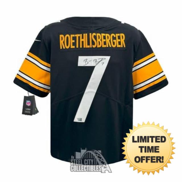 Ben Roethlisberger Autographed Pittsburgh Nike Black Football Jersey - Fanatics - Autographed NFL Jerseys