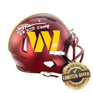 Joe Theismann Autographed SB XVII Champ Washington Commanders Football Mini Helmet - Hand Signed & JSA Authenticated
