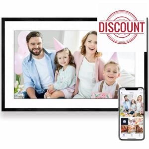 LOVCUBE Digital Picture Frame 15.6" Large Digital Photo Frame with 1920 * 1080 Full HD Touchscreen