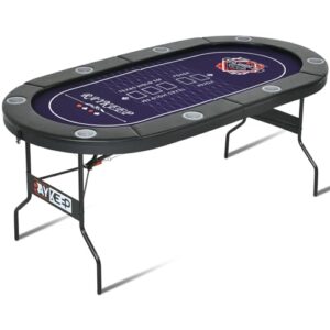 8 Player Folding Poker Tables w/Collapsible Legs