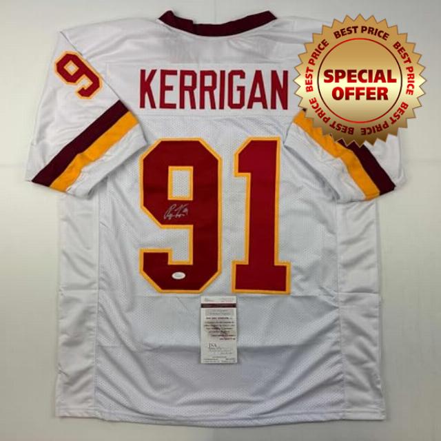 Autographed/Signed Ryan Kerrigan Washington White Football Jersey JSA COA