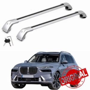 2PCS Cross Bar Roof Rail Rack Lockable Fits for BMW X7 G07 2019-2023 Cargo Luggage Carrier Crossbar Aluminum （Silver）