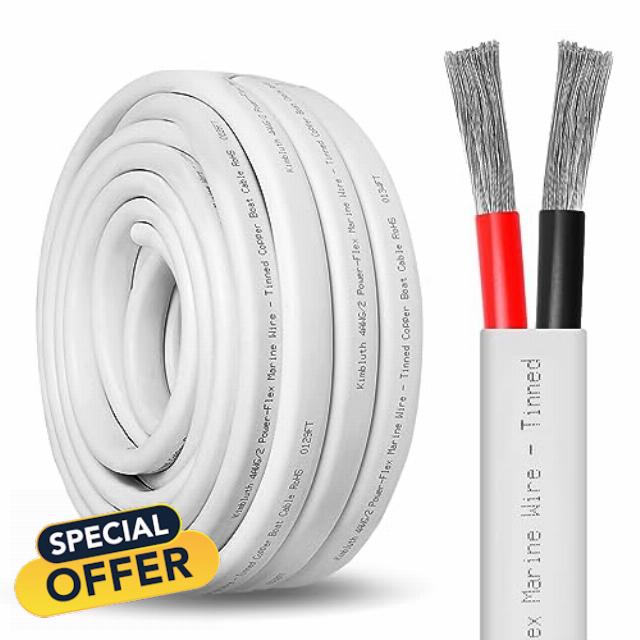 Kimbluth 4 Gauge Duplex Marine Wire Tinned Copper Boat Cable