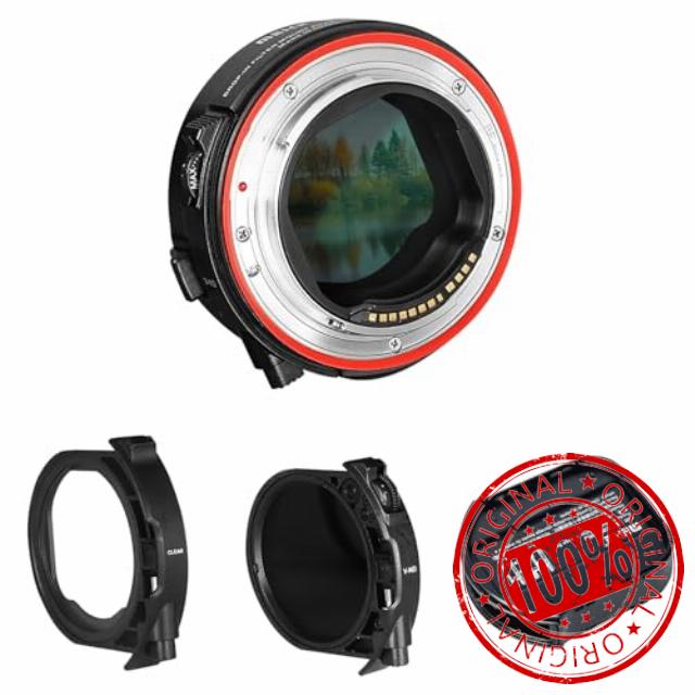 Meike MK-EFTR-C Drop-in Filter VND and Clear Filter Metal Auto-Focus Mount Adapter with Filter Storage Box for Canon EF to Canon EOS R RP R5 R6 R7 R10 C70 Caneras