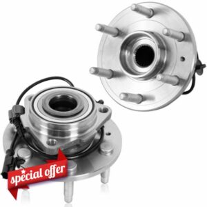EVERESTWAY 515096 4WD Front Wheel Hub Bearing Assembly w/ABS Compatible with Chevrolet Chevy Silverado Suburban Avalanche Tahoe Cadillac Escalade 2 PCS