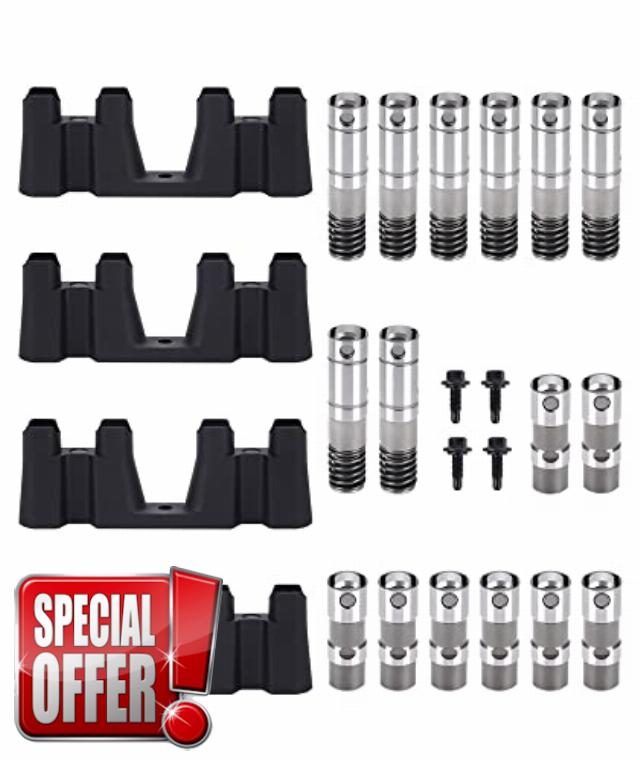 VEELECP 8 AFM Valve Lifters + 8 Hydraulic Roller Lifters + 4 Guides Trays Compatible for 5.3L 6.0L 6.2L V8 Engines Allure Avalanche Escalade Suburban 1500 Sierra 1500 Yukon XL 1500 Select Models
