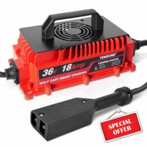 36 Volts 18 AMP Golf Cart Battery Charger 2-Pin D Style Plug Club Car Charger with Temperature Sensor