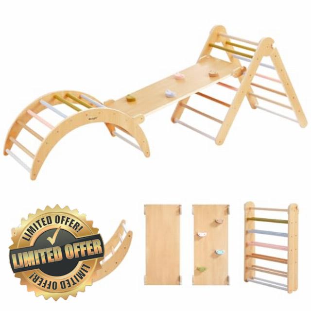 Beright 5 In1 Pikler Triangle Gym