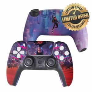 Miles Morales Spidervers Custom PS-5 Controller Wireless compatible with Play-Station 5 Console by BCB Controllers | Proudly Customized in USA with Permanent HYDRODIP Printing(NOT JUST A SKIN)(MODDED)