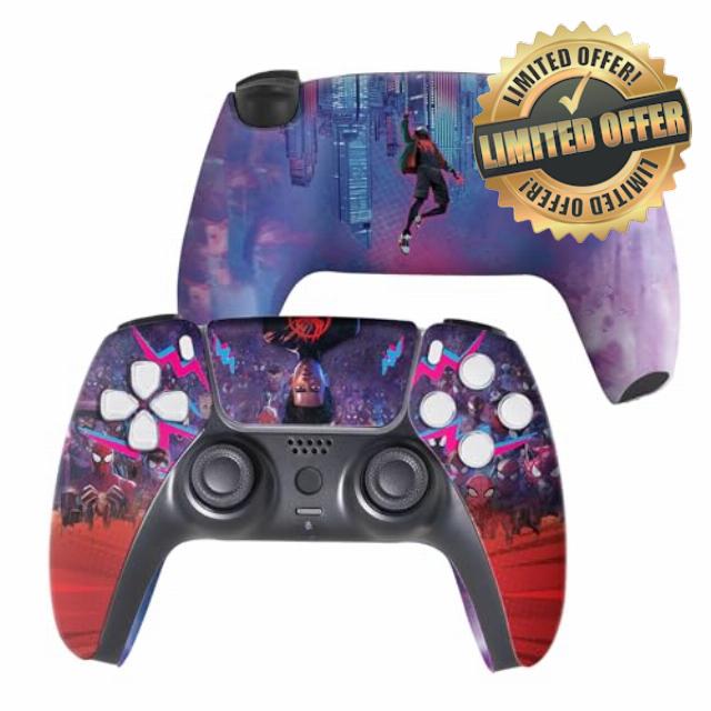 Miles Morales Spidervers Custom PS-5 Controller Wireless compatible with Play-Station 5 Console by BCB Controllers | Proudly Customized in USA with Permanent HYDRODIP Printing(NOT JUST A SKIN)(MODDED)