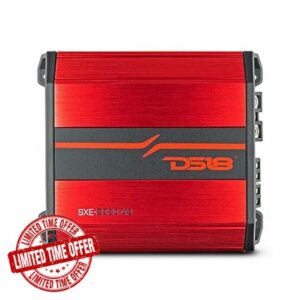 DS18 SXE-2000.4D/RD 4-Channel Car Amplifier Class D Full Range 4X 150 Watts RMS @ 4-ohm - Powerful and Compact Amp for Speakers in Car Audio System - Bridgeable Amp 4 Channels 2000 Watts Max Power