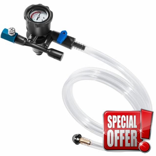 75260 Coolant System Refiller Kit with Air Lock Preventer Vacuum Leak Tester Fits All Cone Adapter for Car