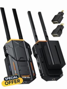 Lemorele Wireless Video Transmission System with 2 * 4400 mAh Batteries