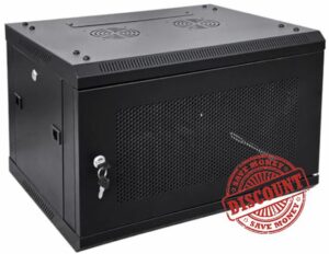 NETECABLE 6U Wall Mount Server Cabinet Network Rack Vented Enclosure Locking Door