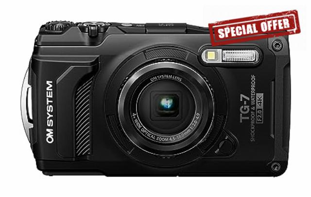 OM SYSTEM Tough TG-7 Black Underwater Camera
