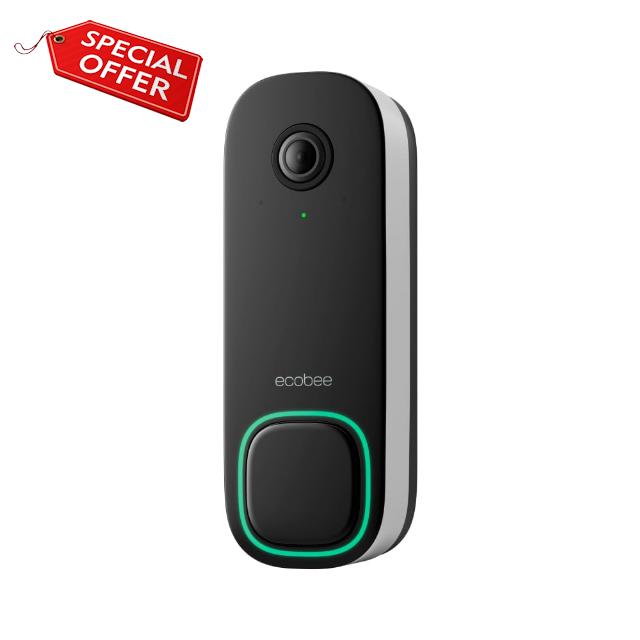 ecobee Smart Video Doorbell Camera (Wired) - with Industry Leading HD Camera