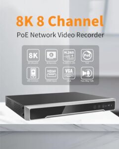 8 POE NVR Network Video Recorder Compatible with HIK POE IP Cameras