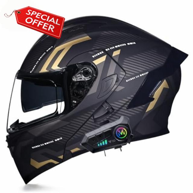 Modular Motorcycle Bluetooth Helmet Full Face Motorcycle Helmet DOT FMVSS-218 Approved Flip up Anti-Fog Helmet