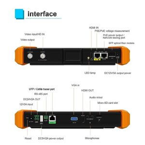Upgraded CCTV Tester 8MP AHD CVI TVI CVBS Tester HDMI & VGA Input Network Cable Tester SFP Optical Module Port (K15-CADH)